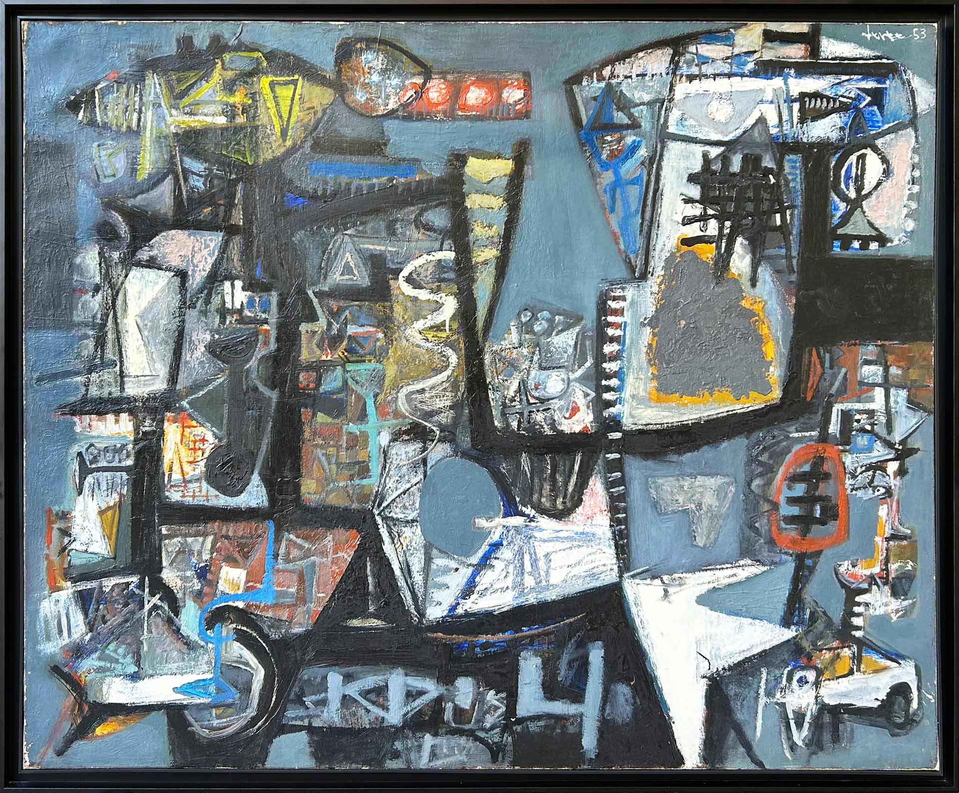 Huile sur toile de John Harrison Levée de 1953