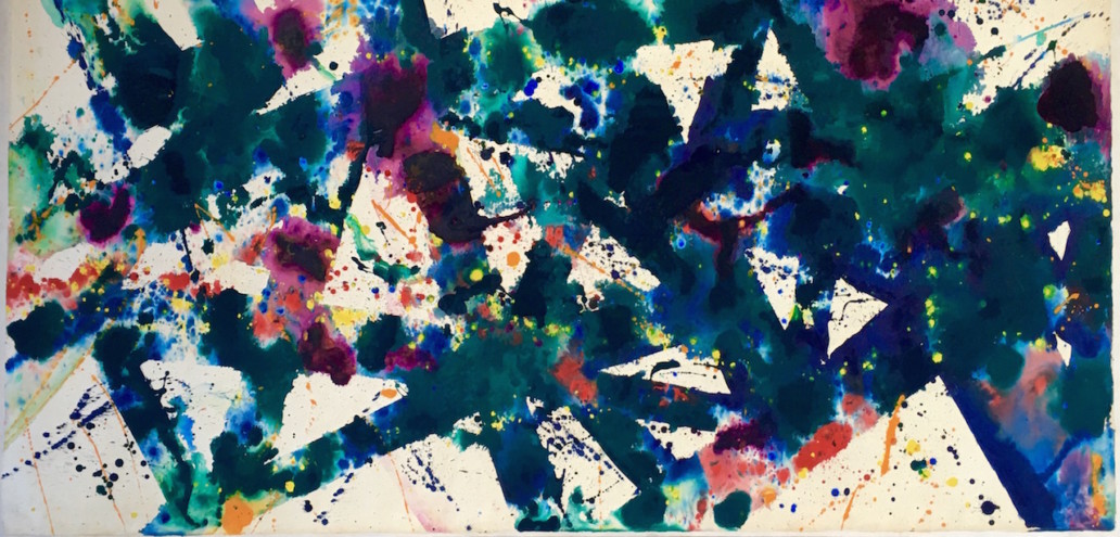 oeuvre abstraite sur papier de Sam Francis
