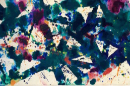 oeuvre abstraite sur papier de Sam Francis