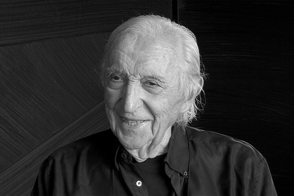 Portrait de Pierre Soulages artiste peintre contemporain