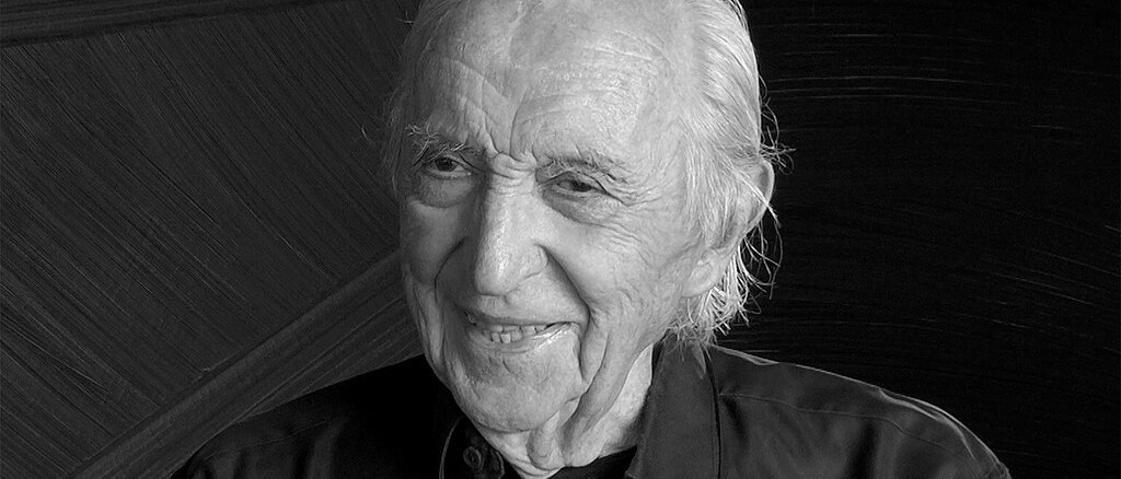 Portrait de Pierre Soulages artiste peintre contemporain