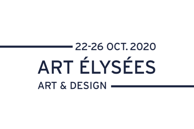 logo blanc du salon art elysées edition 2020