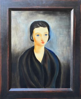 Huile sur toile Jeune brune aux yeux bleus de Moise Kisling 1924