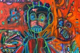 Huile sur toile Aboudia 2021