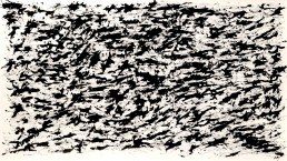 Encre de chine sur papier de l'artiste moderne Henri Michaux