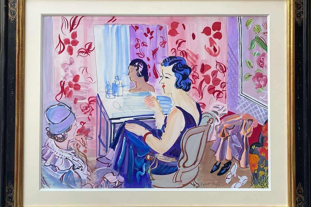 Gouache sur papier datant de 1936 de Raoul Dufy