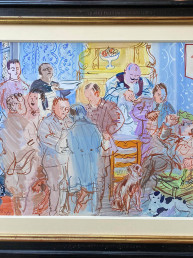 Gouache sur papier de 1936 de Raoul Dufy intitulée Le Repas des Chasseurs