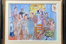 Gouache sur papier de 1936 de Raoul Dufy intitulée Le Repas des Chasseurs