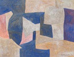 Composition abstraite de 1958 gouache sur papier de Serge Poliakoff