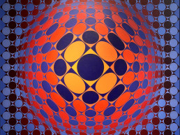 Degas Sakk huile sur toile de Victor Vasarely
