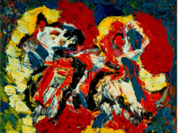 Huile sur toile de Karel Appel de 1994