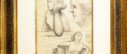 Crayon et encre sur papier de 1955 du sculpteur britanique que Henry Moore