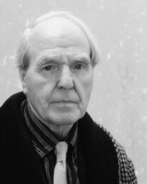 Portrait de Henry Moore sculpteur britannique semi-abstrait