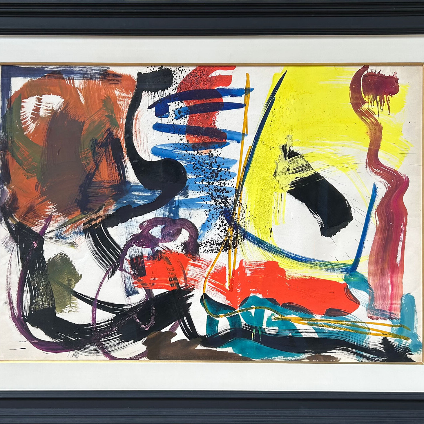 Mille et Une Gouache sur papier de Jean Miotte