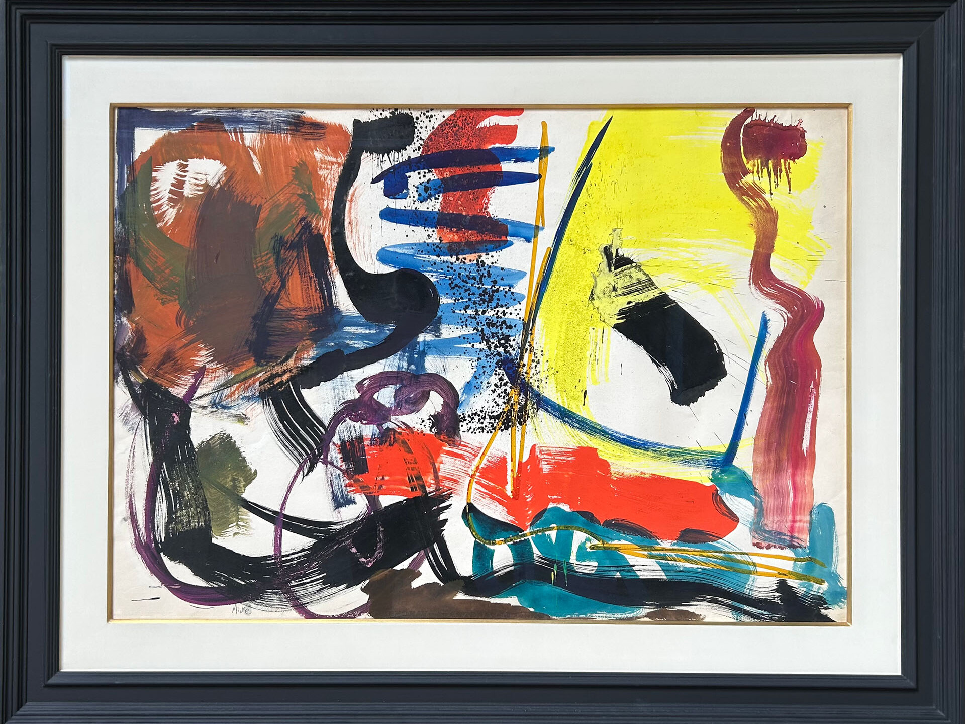 Mille et Une Gouache sur papier de Jean Miotte