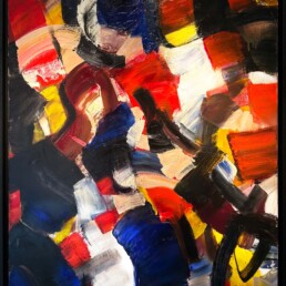 Huile sur toile Sans Titre Jean Miotte 1961