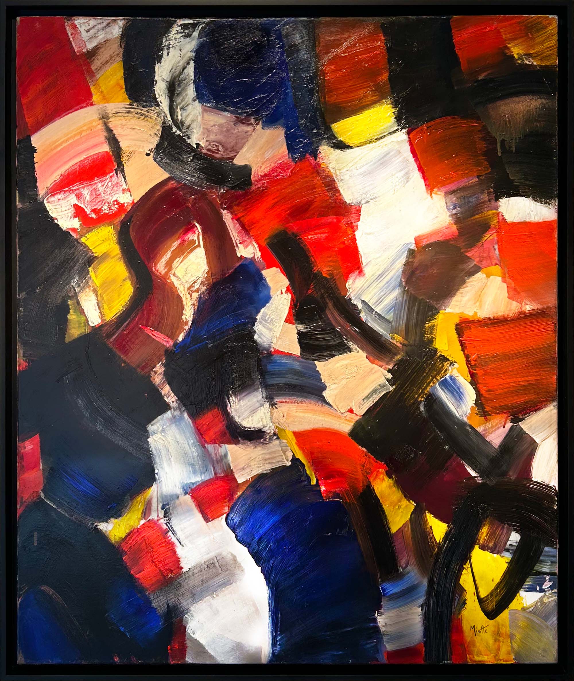 Huile sur toile Sans Titre Jean Miotte 1961